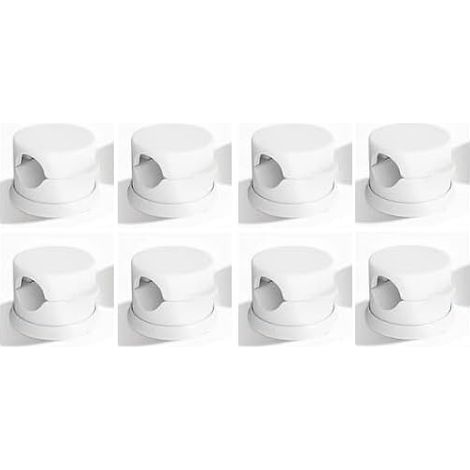 Organisateur de câbles Bureau Clips câble rotatifs 360° Lot de 8, Support adhésif à Ressort pour Fils 2 8 mm, Rangement Discret des câbles de Charge téléphone Table Bureau Maison Noir (1/5)