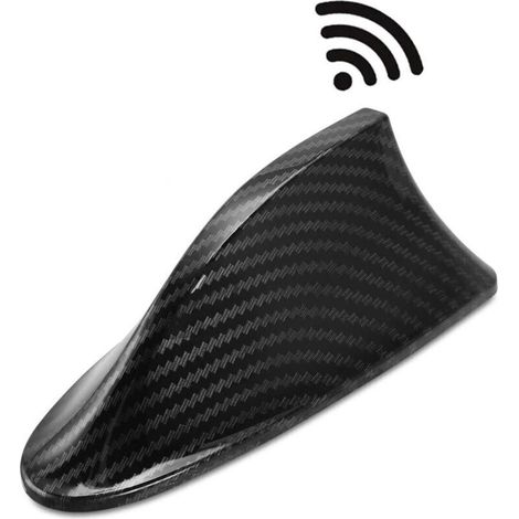 Universelle Fibre de Carbone Voiture aileron de Requin Toit Voiture antenne Radio FM/AM décor Signal antenne Parfaite pièce de Rechange (1/4)