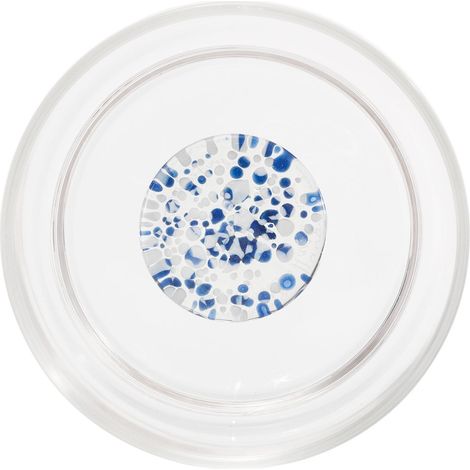 Teca Terrazzo Lot De 6 Gobelets En Verre Borosilicaté Bleu Et Blanc, Design À Double Fond Avec Décorations Artisanales Abstraites Et Empilables (1/2)