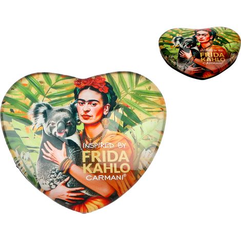 Magnete da frigo a forma di cuore con dipinto di Frida Kahlo, decorazione per la cucina, regalo (1/3)