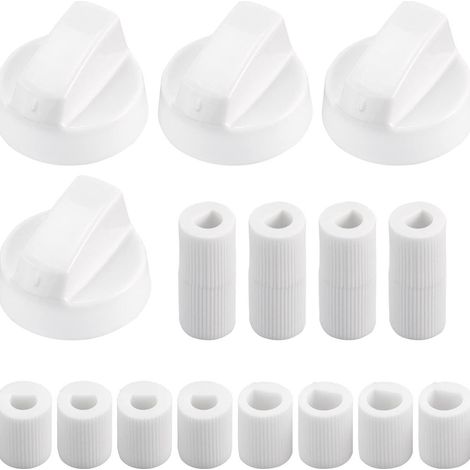 4 Boutons Rotatifs Universels, Diamètre 42 mm, Adaptateurs 6 mm et 8 mm, Compatibles Fours, Cuisinières, Plaques de Cuisson (1/3)