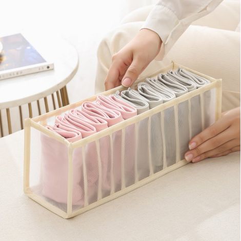 Organizador de armario de 11 compartimentos para ropa interior - blanco