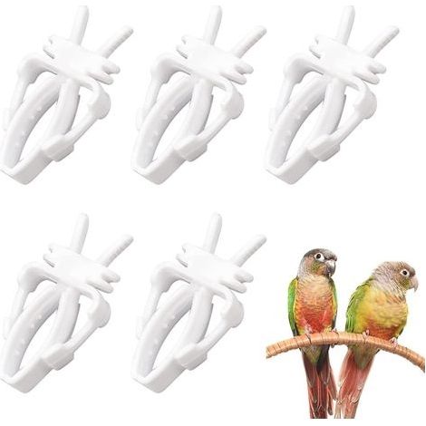 Pince à Fruits pour Oiseaux, Outil de Fruit de Perroquet Oiseaux, Porte-Nourriture pour Oiseaux, Mangeoire pour Cage à Oiseaux, Mangeoire à, Mangeoire à Oiseaux pour Cage à Oiseaux, 5 pièces (1/5)