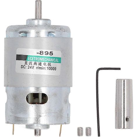 24-V-Gleichstrommotor mit 10.000 U/min, Rechts- und Linkslauf, schnelle Wärmeableitung, Mini-Hochgeschwindigkeitsmotor für Entsafter und Bohrmaschinen, mit Pleuelstange, kompakt und leistungsstark (1/4)