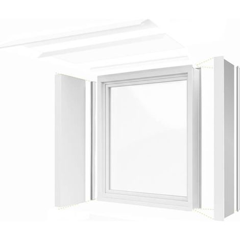 Habillage de tableau aluminium pour encadrement de fenêtre - Hauteur 1m - Profondeur 200mm - Couleur Blanc pur RAL9010 - ALUHOME