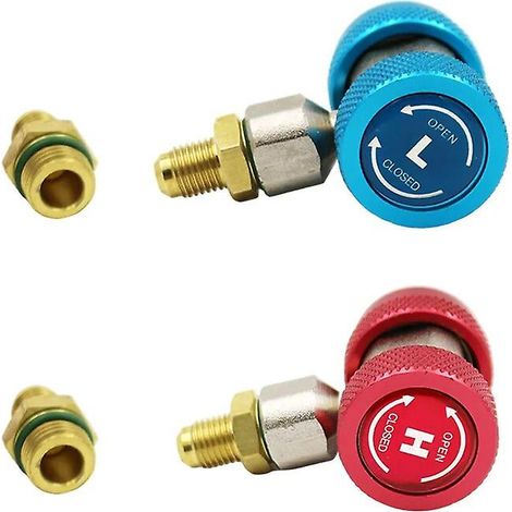 Car Air Conditioner Adjustable Quick Connector Adapter,Low Voltage R134A A/C Quick Connect Plug11129