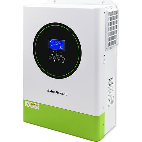 Qoltec Modularer Hybrid-Off-Grid-Solarwechselrichter 6200 W  120 A  48 V  MPPT  bis zu 12 Einheiten  BMS  Sinus  WLAN-Option  Leistungsfaktor 1,0 (1/5)