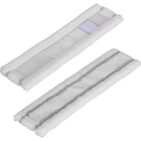 Lot de 2 chiffons à franges en microfibre compatibles avec les balais Karcher WV1, WV50 et WV75 (1/4)