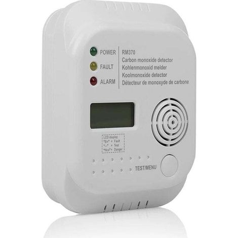Intelligenter Kohlenmonoxidmelder mit LCD-Bildschirm, 85 dB Alarm, für Räume von 20 bis 40 m², einfache Installation - RM370 (1/5)