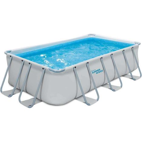 Piscina rettangolare misure 400x200x100 cm. Summer Waves Elite Frame colore blu (1/4)