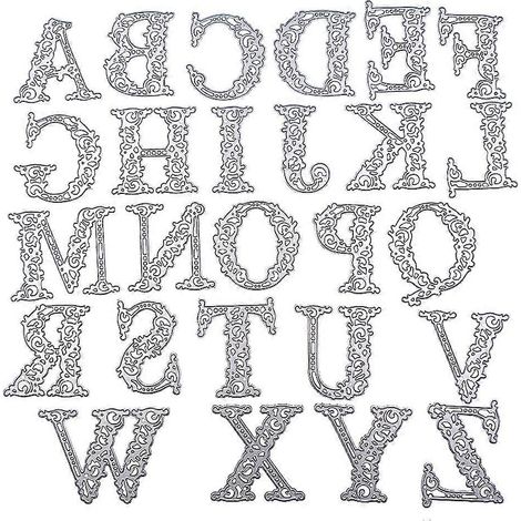 Pochoir en Acier Carbone pour Lettres de l'Alphabet - 26 Cadres de Découpe pour Embossage DIY (1/4)