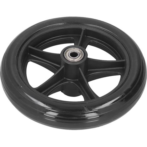 Roue de Remplacement 16cm pour Déambulateur et Fauteuil Roulant - Roulette Noir en Polyuréthane à Roulement à Billes