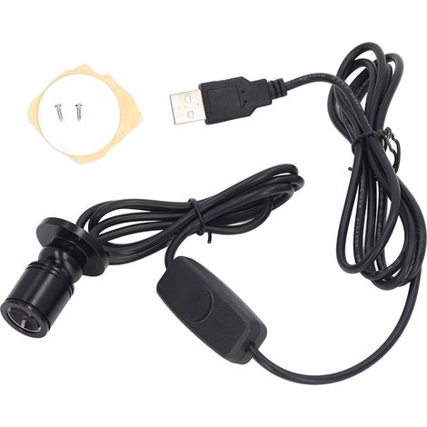 Mini projecteur LED USB à intensité variable, 5 V, avec câble de 2 mètres, idéal pour les vitrines, les boîtes à bijoux et les vérandas. Lumière blanche positive 6000 K. (1/5)