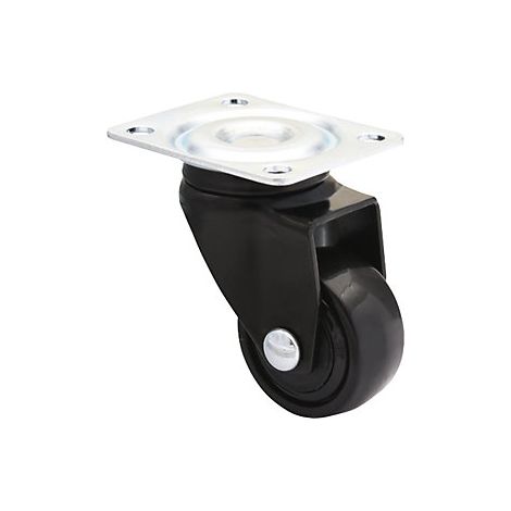 Rueda para muebles serie 3C  ancho de rueda 12 mm  negro  UE (1/2)