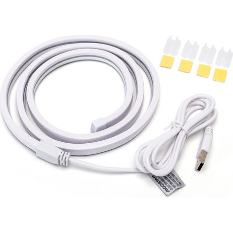 Striscia Led flessibile Neon Flex modellabile 5V 4,9W 1 metro IP65 Bianco caldo 3000K Aigostar (1/4)