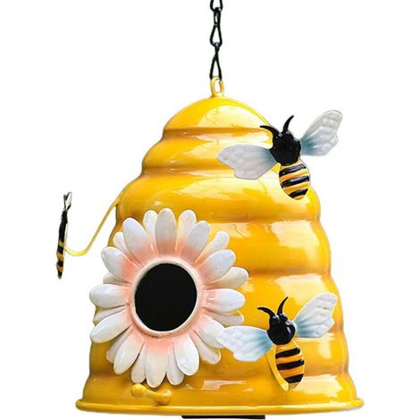 Nichoir à suspendre pour jardin, maison pour oiseaux en fer pour extérieur, adapté aux petits oiseaux (1/5)
