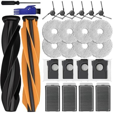 Set mit 26 Zubehörteilen für Dreame X50 Ultra Complete/Master/L50 Pro Ultra/L40s Pro Ultra/Mova V50 Ultra Complete Saugroboter: Hauptbürste, Filter, Reinigungstücher, Staubbeutel