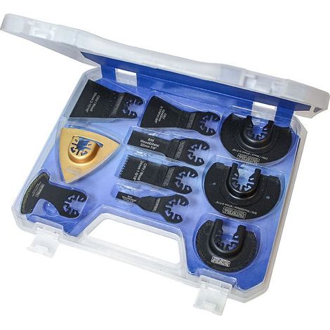 Faithfull 10-Piece Multi-Function Tool Blade Set with Mixed Blades and Storage Case (1/5)