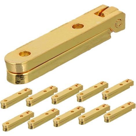 12 charnières pour boîte à bijoux en alliage de zinc doré à angle droit (1/5)