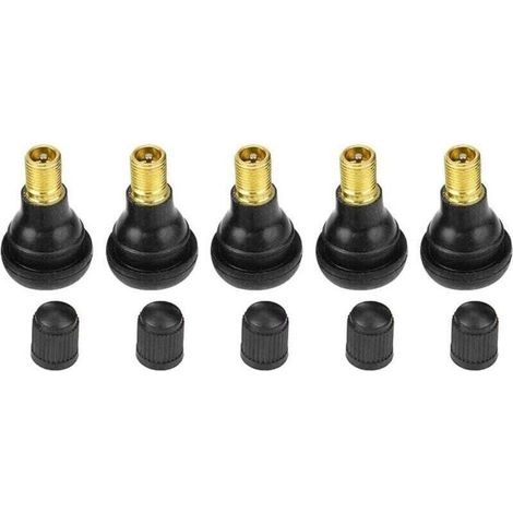 40 Pièces Voiture Pneu Tubeless Valve Bouchon,TR412 Valves de Pneu,Caoutchouc Pneu Pneu Tige de Valve Set,Noir.. (1/3)