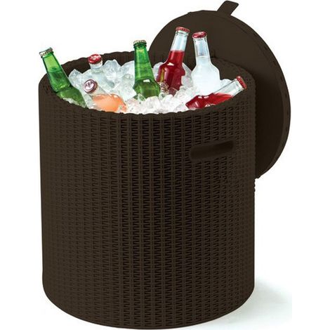 Keter Cool Stool mueble multifuncional marrón resistente para exterior (1/4)