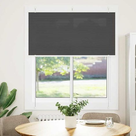 Maison Exclusive - Store plissé noir 115x150 cm largeur du tissu 114,4cm polyester