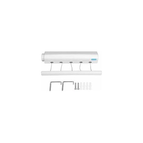 Etendoir Mural Extensible, Sechoir Linge Mural Avec 5 Fils De 3,75 Mètres, Etendoir A Linge Pour Intérieur Et Extérieur Accessoire Des Vetements (1/5)