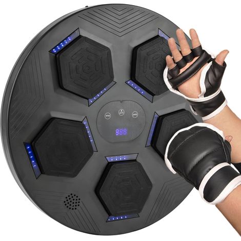 Máquina de boxeo musical de 40 x 6,5 cm, caja de música con objetivo para montaje en pared, ideal para perder peso, ponerse en forma y tonificar el cuerpo. Equipo de entrenamiento para adultos y niños