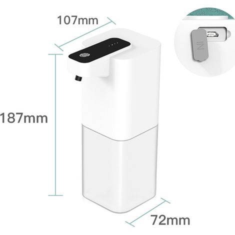 Distributeur automatique de savon à capteur, distributeur de gel hydroalcoolique en mousse, distributeur intelligent de gel hydroalcoolique, stérilisateur à spray alcoolisé. (1/5)