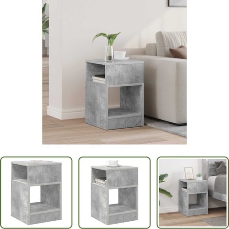Betonfarbe -  Beistelltisch Beton Grau 30,5 x 30 x 45 cm Holzwerkstoff (1/5)