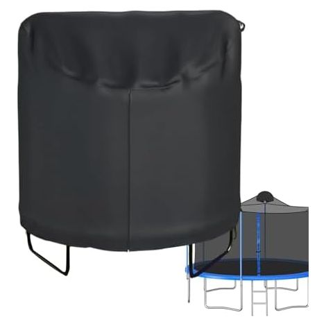 Bâche D'Ombrage pour Trampoline - Ombrage Protecteur Coupe-Vent Housse Ronde Utilisation en Extérieur Jardin Maison Parc Aire Jeux Été et Hiver
