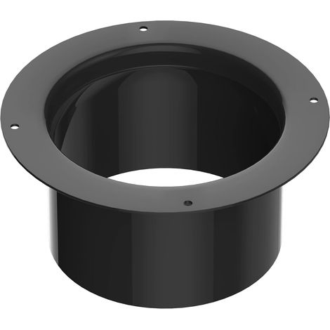 Bride Soudée Ventilation Noire 6 Pouces, ABS Murale, Ø150 mm, pour Maison et Jardin, pour Usage Quotidien (1/5)