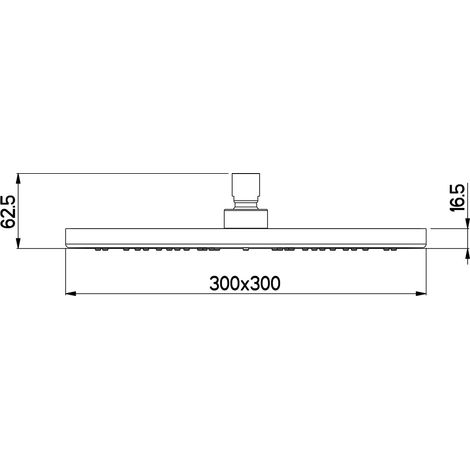 NIKLES Kopfbrause 300mm Square Dropless verchromt DE0405N NIKKBSDL30 (1/2)