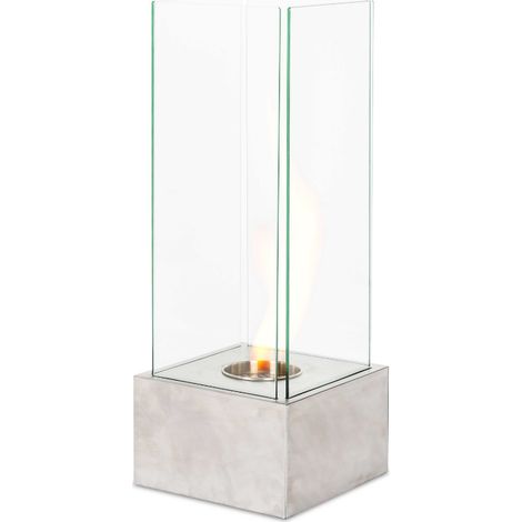 Biocamino design da terra bioetanolo grigio cromo cm 25 x 25 x h 65 (1/5)