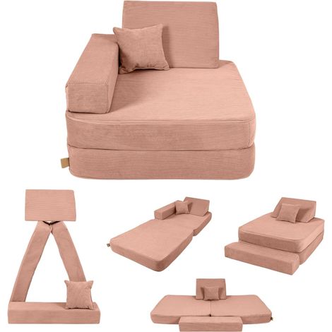 Angelove Fauteuil pliant pour enfant à partir de 1 an et matelas de jeu - Tuile