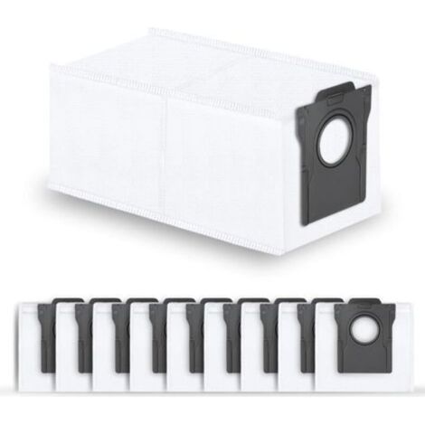 10 Sacs à Poussière de Rechange 3,2L pour Robot Aspirateurs Dreame L10s Ultra Gen 2/Gen 3, X30/X40/X50/Aqua10 Ultra, L10s/L40s/L50s Pro Ultra, L40/L50 Ultra AE, pour Mova E30/V50/E40/Z50/Z60/P50 Ultra (1/5)