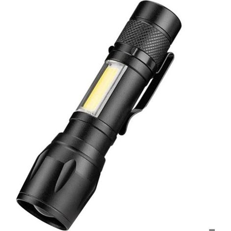 Lampe torche LED USB AUCUNE, mini lampe poche étanche, 4 modes, portable urgence camping vert (1/5)
