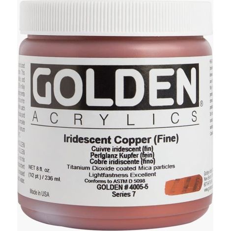 Golden : Heavy Body Acrylic Paint : 236ml : Copper Fine Iridescent
