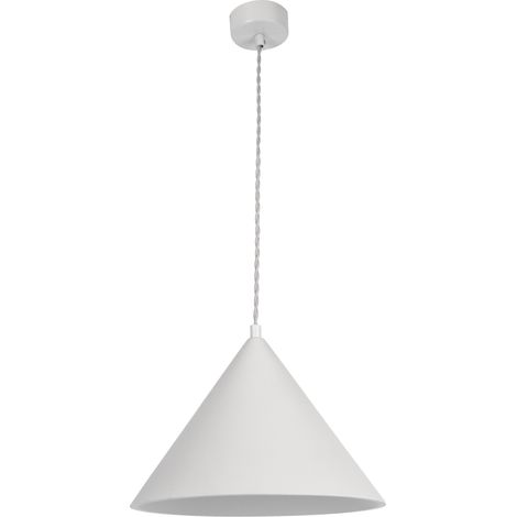 Suspensionr en plâtre blanc E27 (1/5)