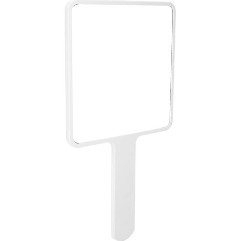 Miroir à main professionnel grand format 15x27cm pour maquillage et coiffure, outil portable de salon de beauté, accessoire de vanity pratique. (1/5)