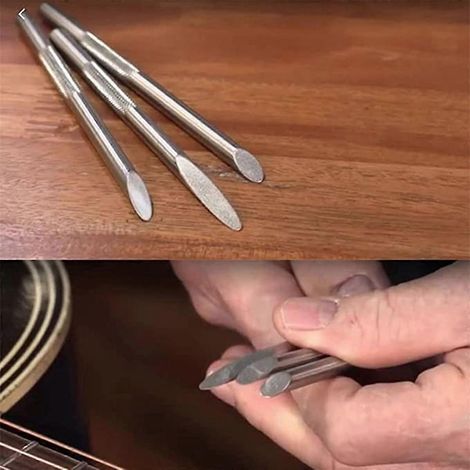 3 Stück Gitarrenbundfeilen Gitarrenbridmutterfeilen Rep Luthier Tools für elektrische A (1/4)