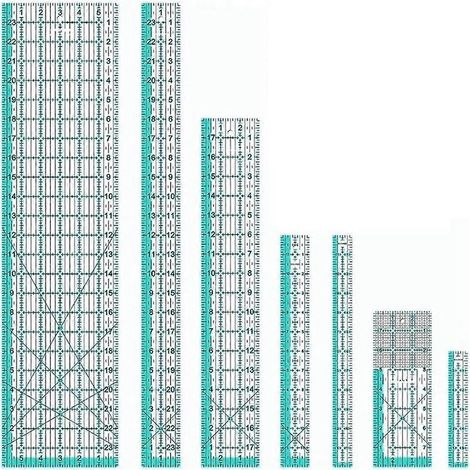 Quiltlineale, 7 Nählineale, Quiltvorlagen