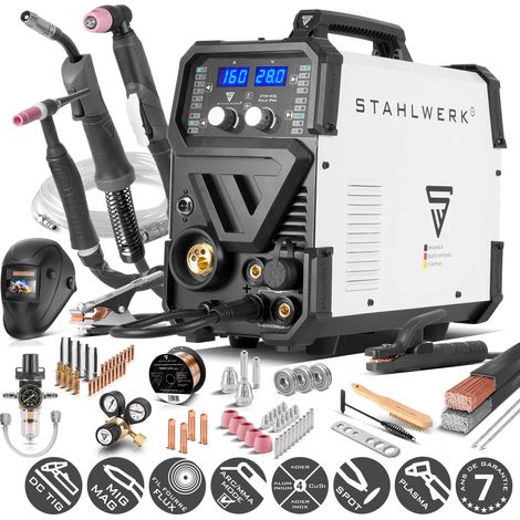 STAHLWERK Poste de soudage combiné CTM-416 PULS Pro équipement complet 6 en 1 160 A