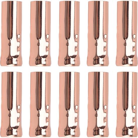 1 Tube de Support E14, Fer, 80mm Longueur, 25mm Diamètre, Or, pour Lustre