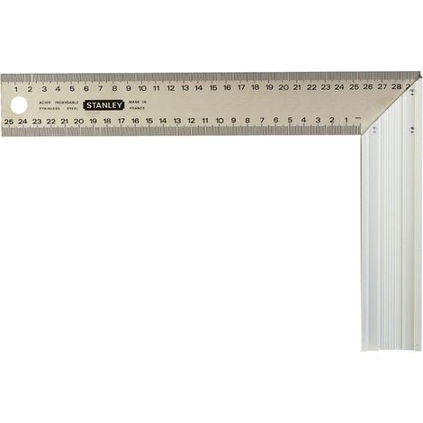 Zimmermannswinkel - Gradierung beidseitig Klasse II - 400 mm - Edelstahl - STANLEY, 1-45-687