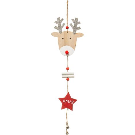 Weihnachten Thema lange Holz Rentier 2 Sortiment 45 cm -
