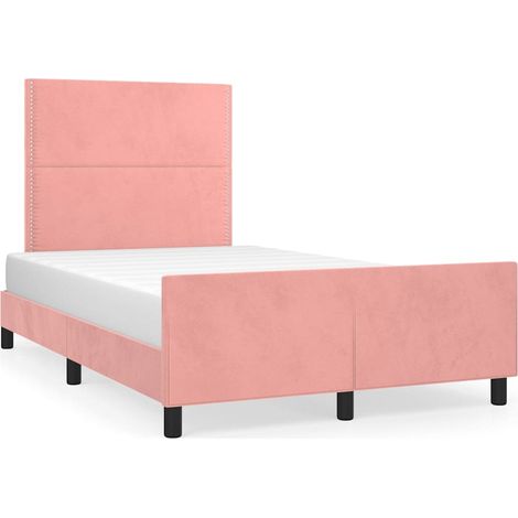 Maison Exclusive - Giroletto con Testiera Rosa 120x200 cm in Velluto (1/5)