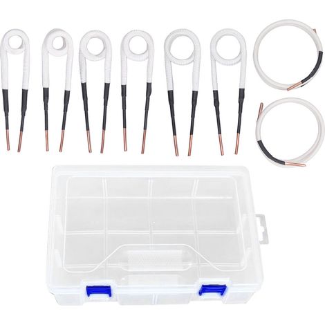 8-teiliges Set aus 3 mm Messingkern-Induktionsheizspulen zum Lösen von Schrauben und Muttern.