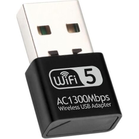 Dualband-WLAN-Adapter (2,4 GHz/5 GHz) mit USB-Anschluss, WLAN-LAN-Ethernet-Adapter, Dongle, Netzwerkkarte, drahtloser WLAN-Empfänger (1/5)