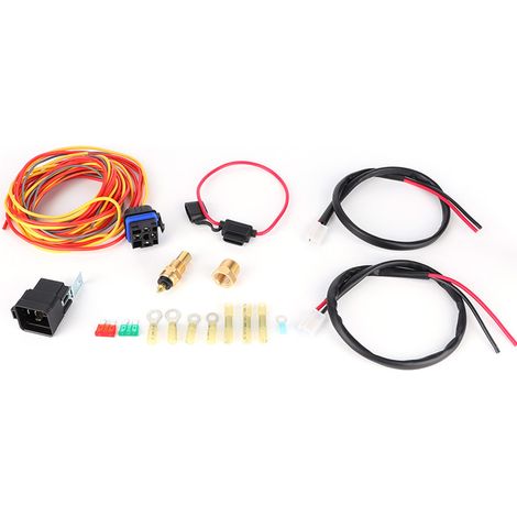 Kit de câblage pour ventilateur électrique double simple 165/185 avec thermostat relais 40A